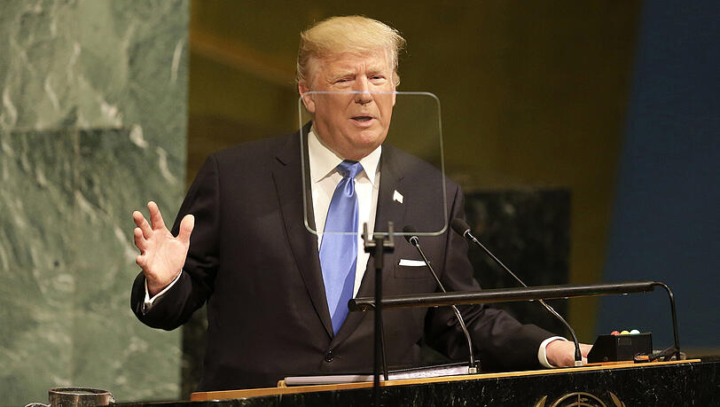 US-Präsident Donald Trump spricht während der UN-Generaldebatte in New York. US-Präsident Donald Trump spricht während der UN-Generaldebatte in New York.