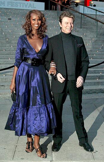 David Bowie und seine Frau Iman Abdulmajid