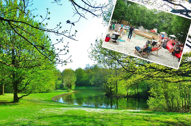 Sommer, Sonne, Strand und Kultur: Wird es im Ostpark bald so sein wie am Vater-Rhein-Brunnen?