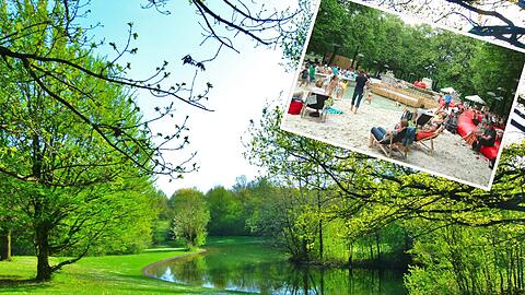 Sommer, Sonne, Strand und Kultur: Wird es im Ostpark bald so sein wie am Vater-Rhein-Brunnen?