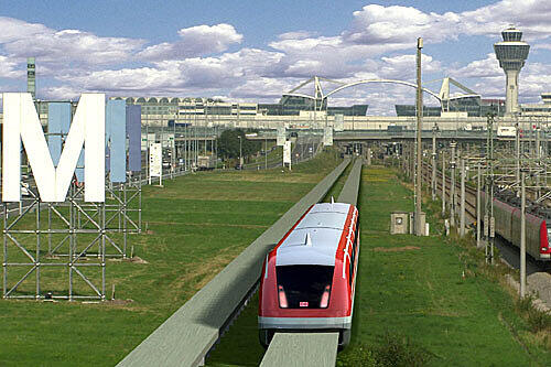 Der Transrapid soll vom Münchner Hauptbahnhof zum Flughafen führen &ndash;wenn ein Volksentscheid ihn nicht doch noch ausbremst.