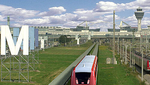 Der Transrapid soll vom Münchner Hauptbahnhof zum Flughafen führen –wenn ein Volksentscheid ihn nicht doch noch ausbremst. Der Transrapid soll vom Münchner Hauptbahnhof zum Flughafen führen –wenn ein Volksentscheid ihn nicht doch noch ausbremst.