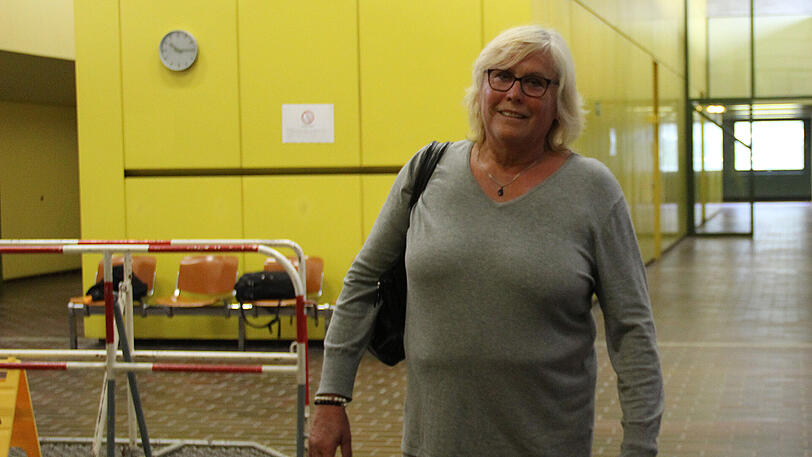 Christine Scherr am Donnerstag am Landgericht.