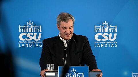 Markus S&ouml;der pr&auml;sentiert Pl&auml;ne und Forderungen f&uuml;r M&uuml;nchen und Berlin.