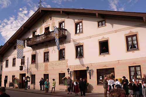Der Gasthof &bdquo;Altwirt&ldquo; in Lenggries.