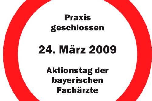 Mit diesem Türschild wiesen Fachärzte ihre Patienten auf den Aktionstag hin.