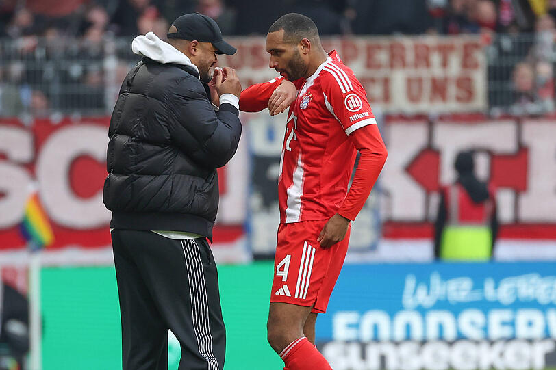 Vertrauensverh&auml;ltnis: Tah und Trainer Vincent Kompany (l.).