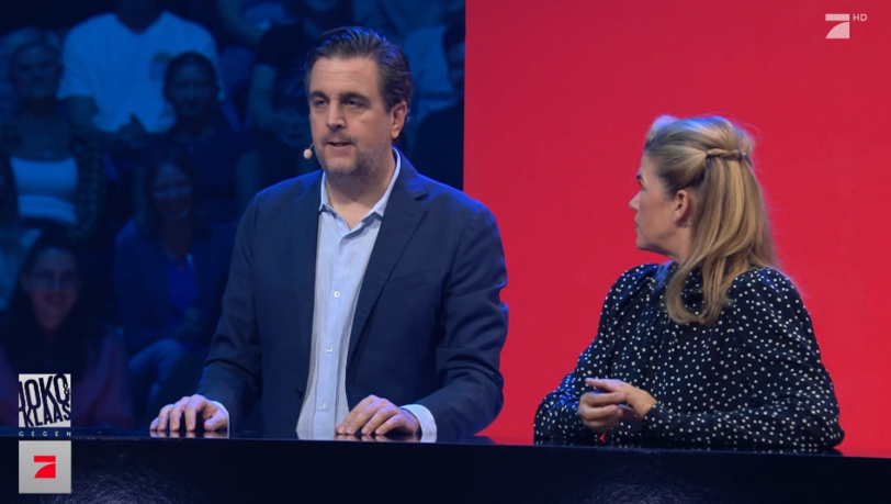 Bastian Pastewka und Anke Engelke traten stellvertretend für den Sender an.