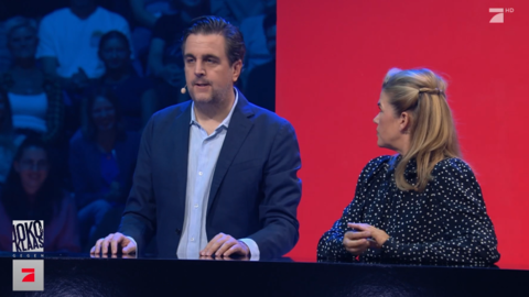 Bastian Pastewka und Anke Engelke traten stellvertretend für den Sender an.