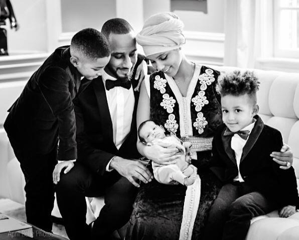 Alicia Keys mit ihrer Familie