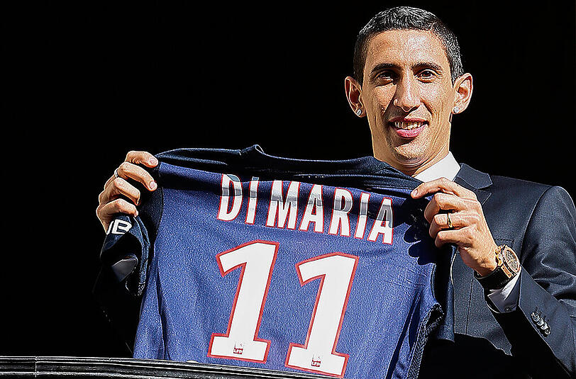 12. Angel Di Maria: 2015 für 62,5 Millionen Euro von Manchester United zu Paris St. Germain.