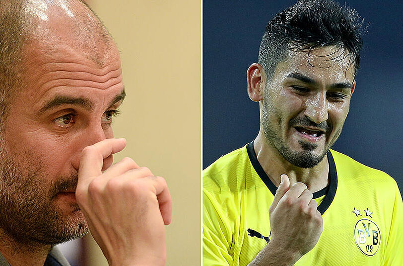 Heuer noch Gegner - bald in England vereint? Noch-Bayern-Trainer Pep Guardiola und Noch-BVB-Profi Ilkay Gündogan.