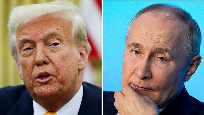 Donald Trump und Wladimir Putin wollen sich laut Trump erneut per Telefon direkt austauschen. (Archivbild)