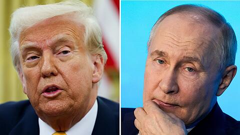 Donald Trump und Wladimir Putin wollen sich laut Trump erneut per Telefon direkt austauschen. (Archivbild)