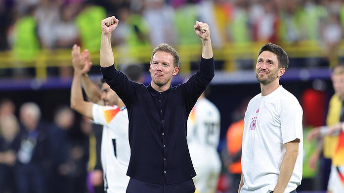 Hatte nach dem Sieg im Achtelfinale reichlich Grund zum Jubeln: Bundestrainer Julian Nagelsmann.
