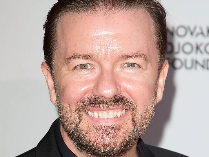 Ricky Gervais auf der Novak-Djokovic-Foundation-Gala in New York