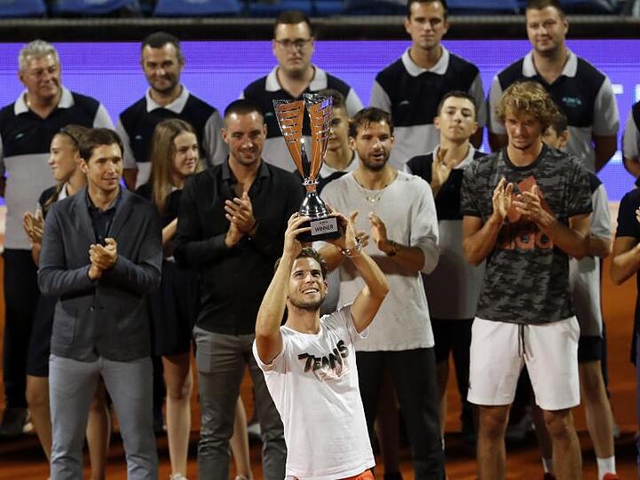 Sieg mit Nachgeschmack: Dominic Thiem (M) beim Adria-Cup.