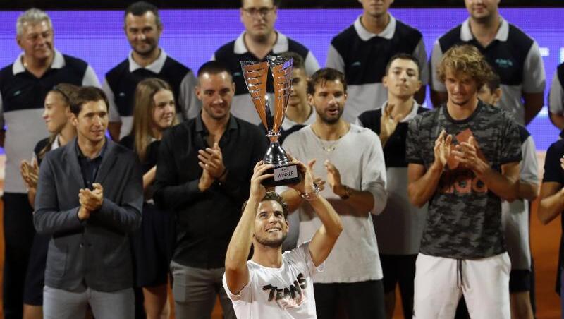 Sieg mit Nachgeschmack: Dominic Thiem (M) beim Adria-Cup. Sieg mit Nachgeschmack: Dominic Thiem (M) beim Adria-Cup.