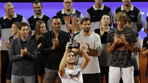 Sieg mit Nachgeschmack: Dominic Thiem (M) beim Adria-Cup.