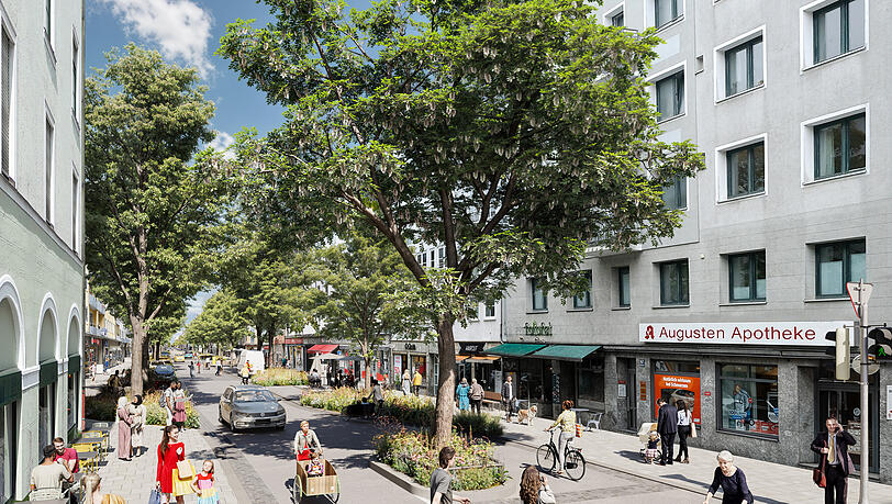 In zwei Jahren soll die Augustenstra&szlig;e so aussehen.