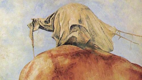 Gulbransson im Selbstporträt mit Handtuch - von 1938. Gulbransson im Selbstporträt mit Handtuch - von 1938.