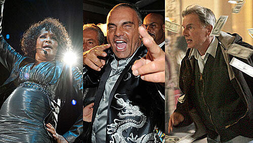 Whitney Houston, Christian Audigier und Mark Harmon Whitney Houston, Christian Audigier und Mark Harmon