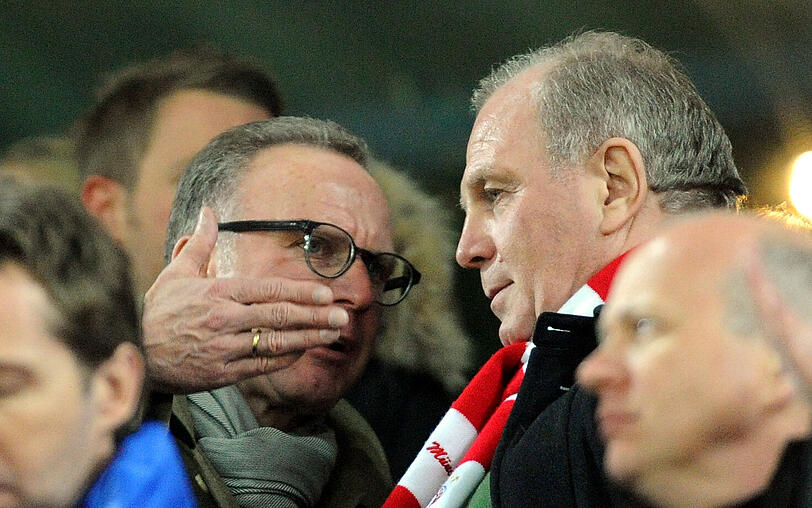 Rummenigge und Hoeneß beim Spiel gegen Basel: Innerlich brodelt's