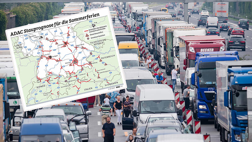 Am Wochenende drohen lange Staus auf Bayerns Autobahnen. Am Wochenende drohen lange Staus auf Bayerns Autobahnen.