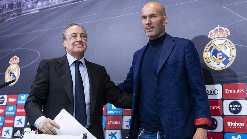 Applaus zum Abschied für Für Zinedine Zidane, der als Real-Trainer zurücktritt.