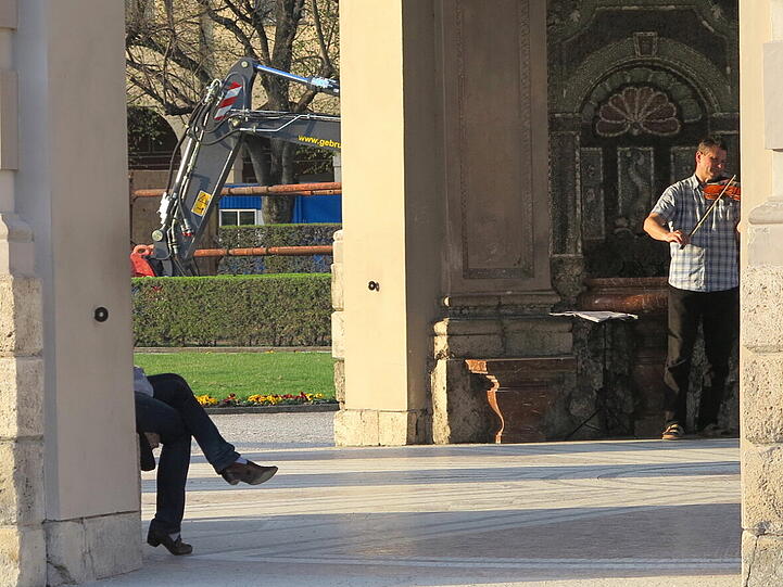 Baustelle im Hofgarten. Die Bilder.