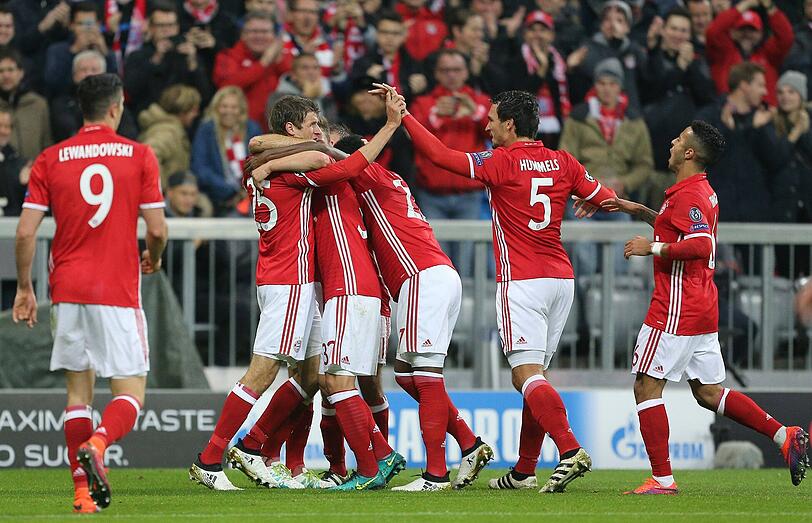 Konnten gegen Eindhoven viermal jubeln: Die Profis des FC Bayern.