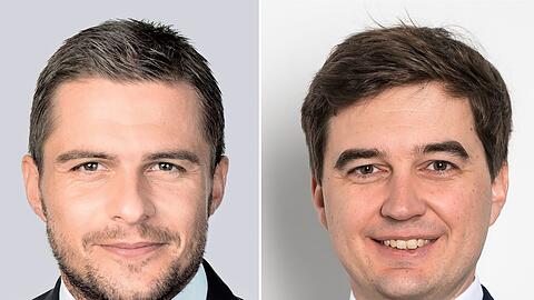 Marc Lenz (l) und Steffen Merkel bilden die neue Doppelspitze der DFL.