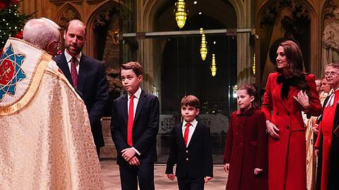 Prinz William und Prinzessin Kate beim Weihnachtsgottesdienst in der Westminster Abbey.