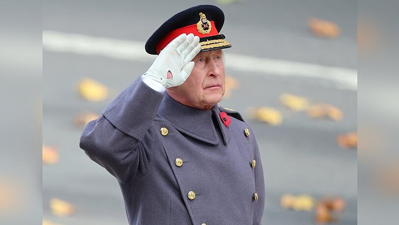 König Charles am Remembrance Sunday in London. König Charles am Remembrance Sunday in London.