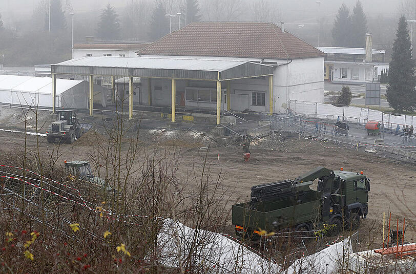 Blick auf die Baustelle.