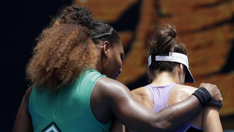 War gegen Serena Williams (l) chancenlos: Tatjana Maria. War gegen Serena Williams (l) chancenlos: Tatjana Maria.