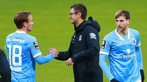 Lorenz Knöferl (l.) und Matthew Durrans feierten am Samstag ihr Drittliga-Debüt.