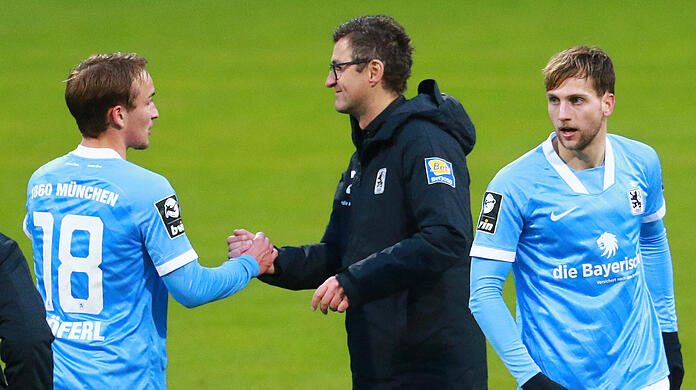 Lorenz Knöferl (l.) und Matthew Durrans feierten am Samstag ihr Drittliga-Debüt.