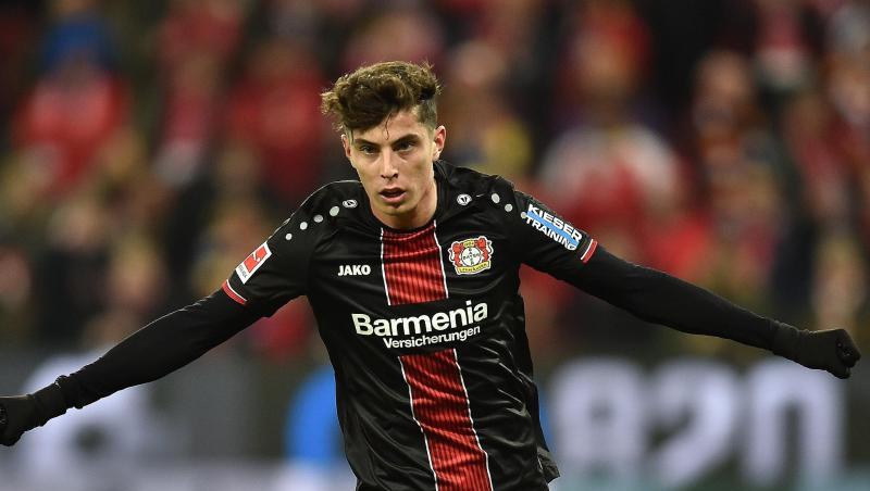 Leverkusens Kai Havertz jubelt nach seinem Treffer zum 1:2. Foto: Torsten Silz/Archiv Leverkusens Kai Havertz jubelt nach seinem Treffer zum 1:2. Foto: Torsten Silz/Archiv