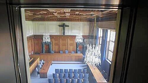 Blick in den Saal 600: Hier wurden die Kriegsverbrecher verurteilt und das Völkerstrafrecht geboren. Damit bewirbt sich die Stadt Nürnberg. Blick in den Saal 600: Hier wurden die Kriegsverbrecher verurteilt und das Völkerstrafrecht geboren. Damit bewirbt sich die Stadt Nürnberg.