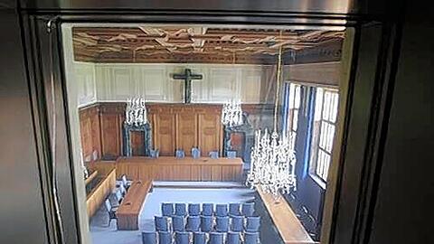 Blick in den Saal 600: Hier wurden die Kriegsverbrecher verurteilt und das Völkerstrafrecht geboren. Damit bewirbt sich die Stadt Nürnberg.
