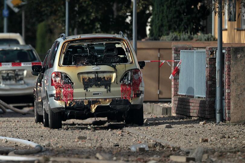 Anblick wie nach einem Bombeneinschlag: Gas-Explosion in Ludwigshafen.