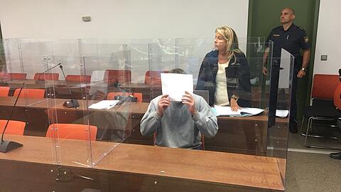 Der Angeklagte und Anwältin Ingrid Babic.
