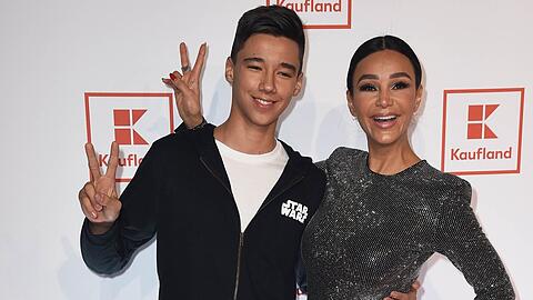 Verona Pooth mit ihrem Sohn San Diego im Jahr 2019.