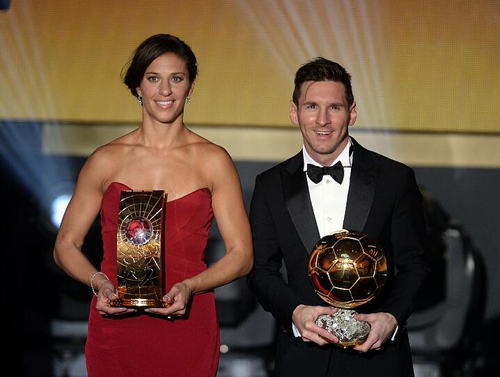 Carli Lloyd (USA) und Lionel Messi (Argentinien).