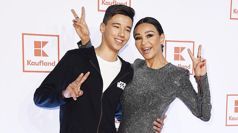 Verona Pooth und ihr Sohn San Diego auf einem Event im vergangenen Jahr