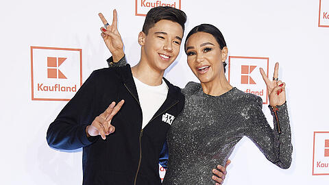 Verona Pooth und ihr Sohn San Diego auf einem Event im vergangenen Jahr