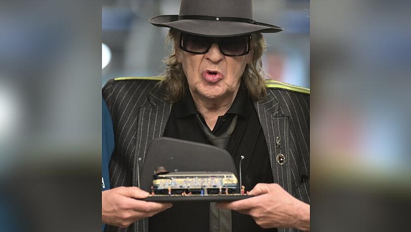 Udo Lindenberg bei seinem Auftritt im Miniatur Wunderland in Hamburg.