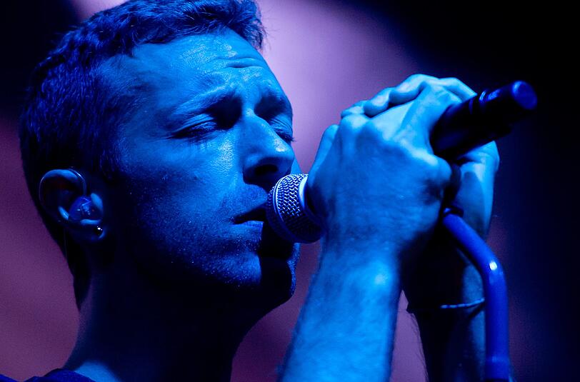 Chris Martin, Coldplay-Sänger, vor genau einem Jahr in München.