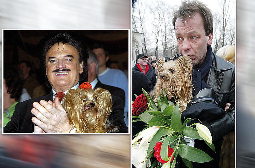 Ein Auftritt, der ihn berühmt macht: Andreas Kaplan mit Daisy bei Mosis Beerdigung 2005.